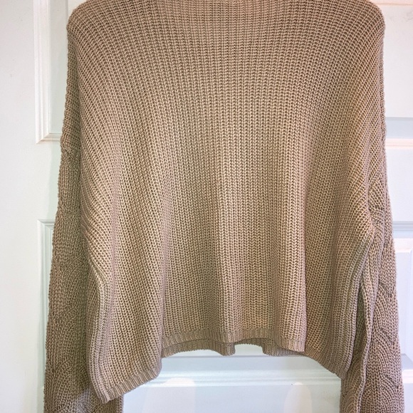 Tilly's Sky Sparrow Knit Pullover Sweater Size L NATUR Long Balloon Sleeve NEW - Picture 8 of 9